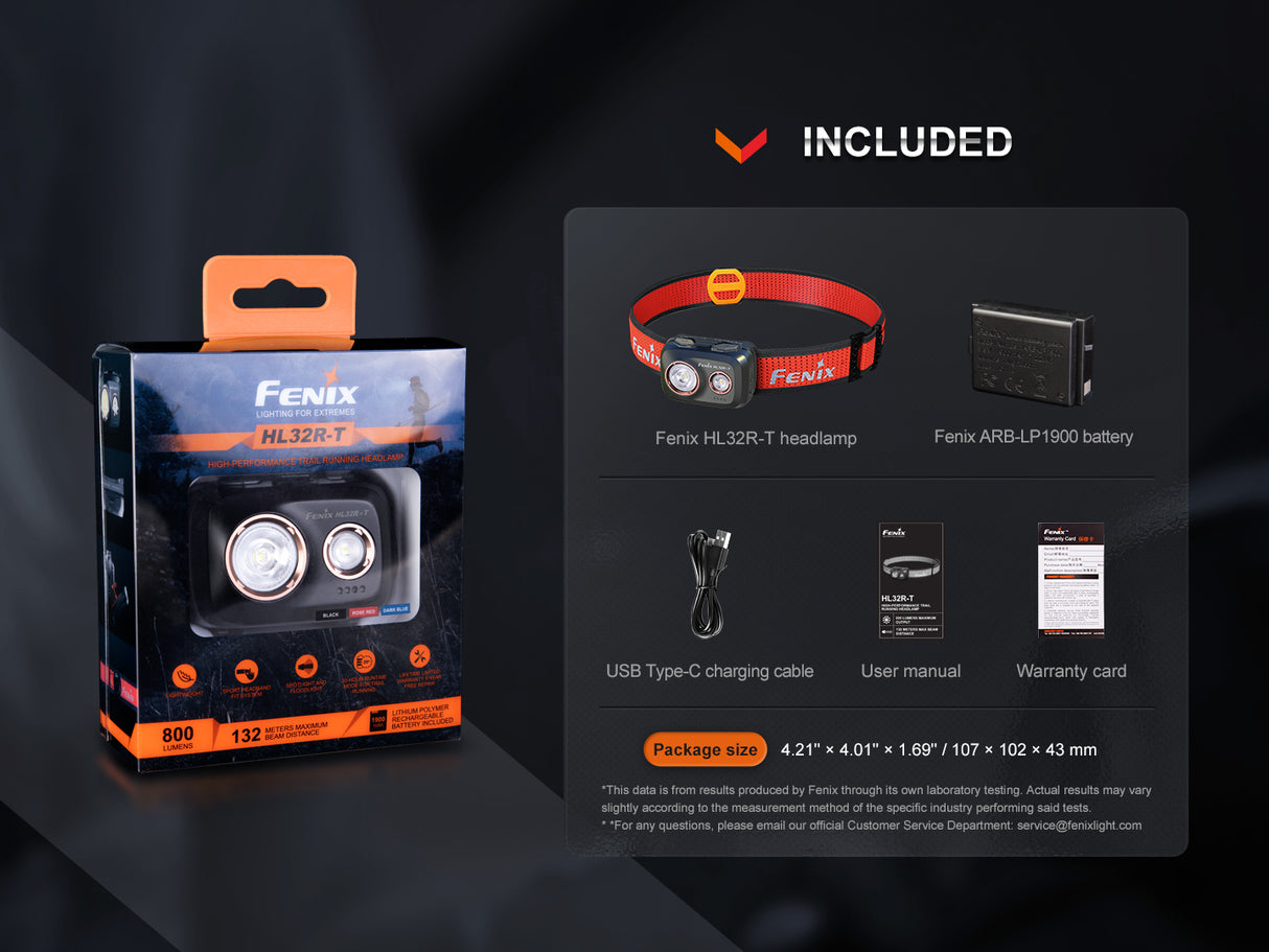 Fenix - Headlamp HL32R-T (800 lumens)