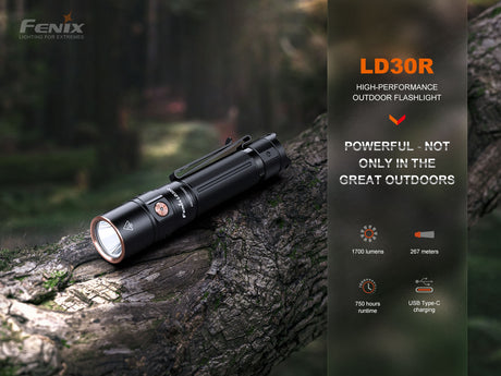 Fenix - Flashlight LD30R  (1700 lumens) Black