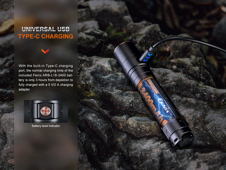 Fenix - Flashlight LD30R  (1700 lumens) Black