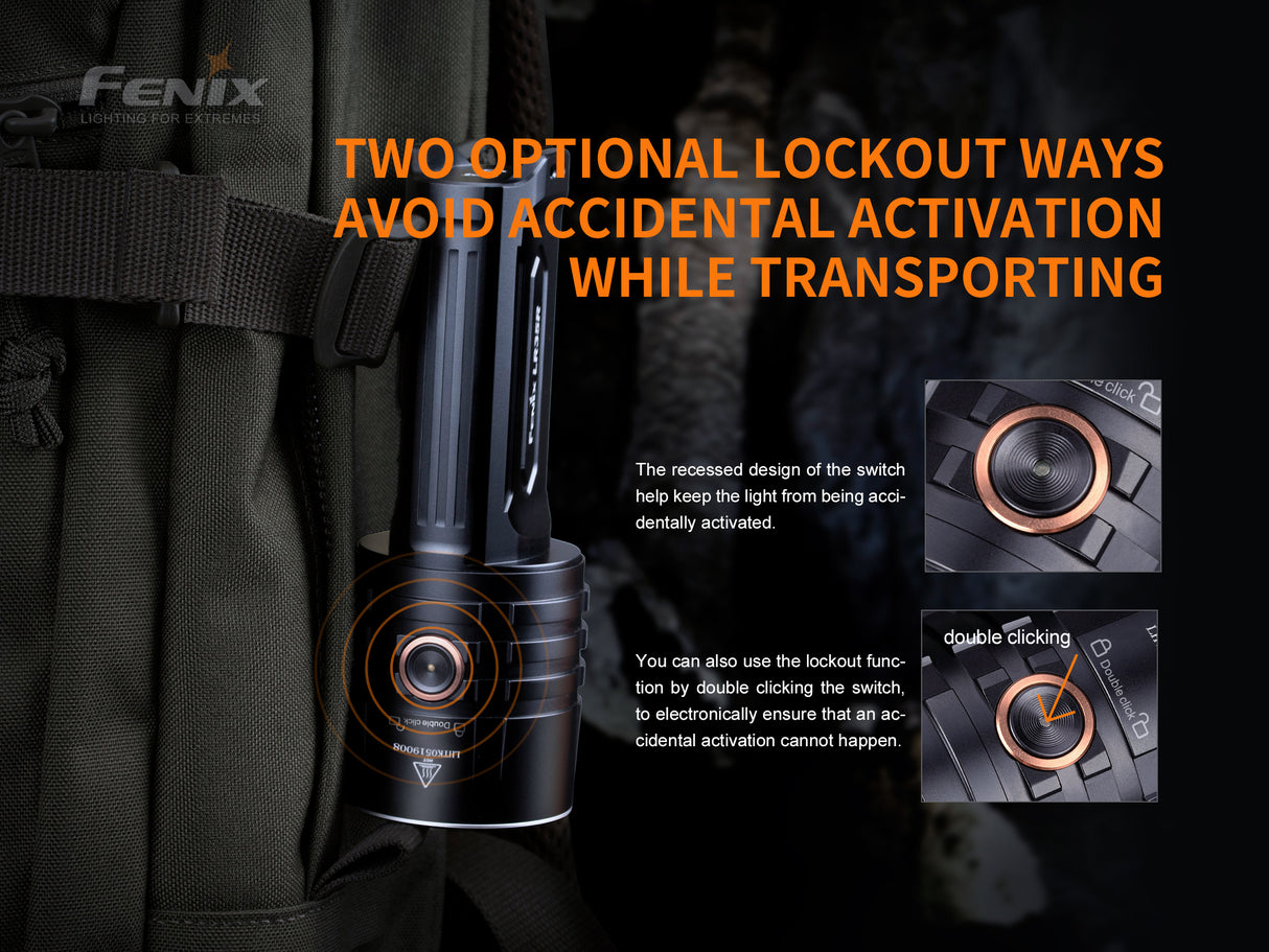 Fenix - Flashlight LR35R (10,000 lumens) Black