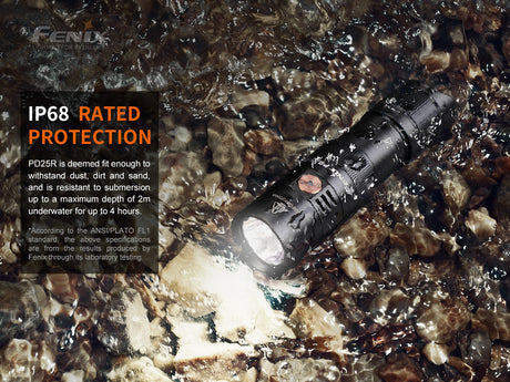 Fenix - Flashlight PD25R, Black