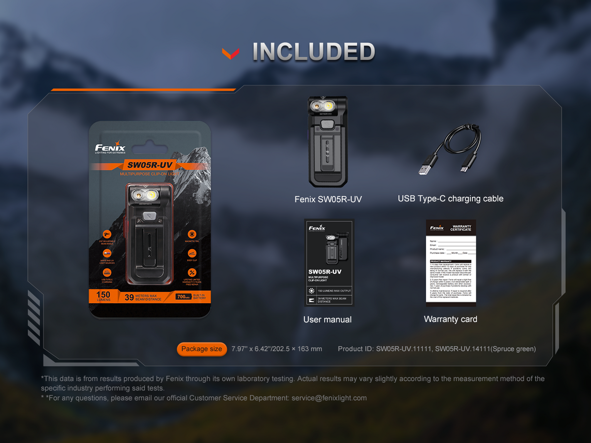 Fenix - Flashlight SW05R-UV
