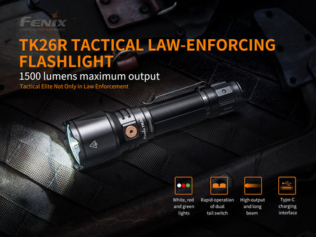 Fenix - Flashlight TK26R (1,500 lumens) Black