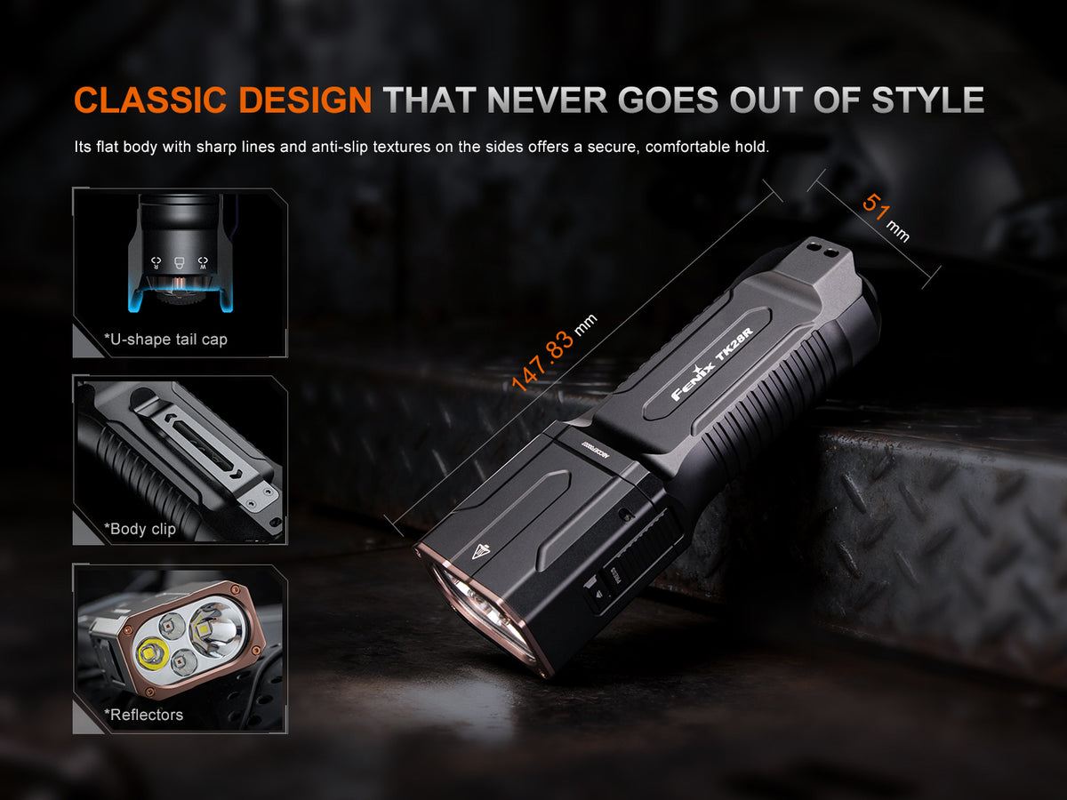 Fenix - Flashlight TK28R, Black