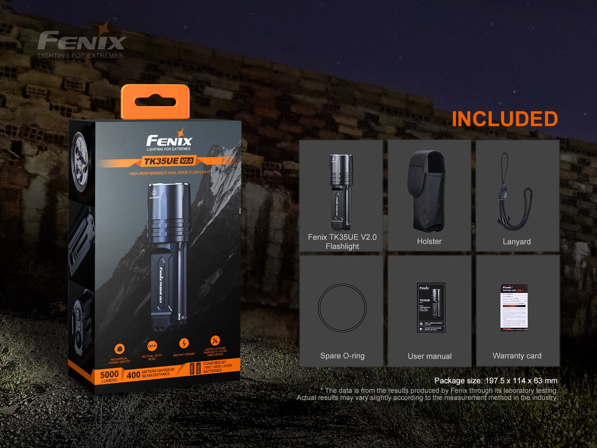Fenix - Flashlight TK35 UE V2.0 (5,000 lumens), black