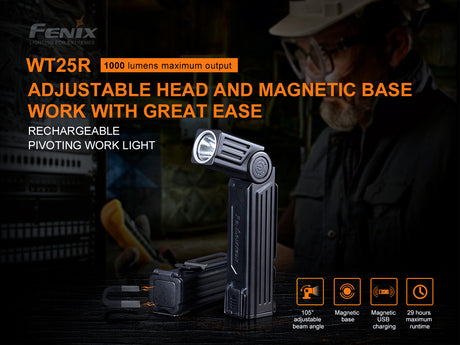 Fenix - Flashlight Work WT25R (1000 lumens) Black