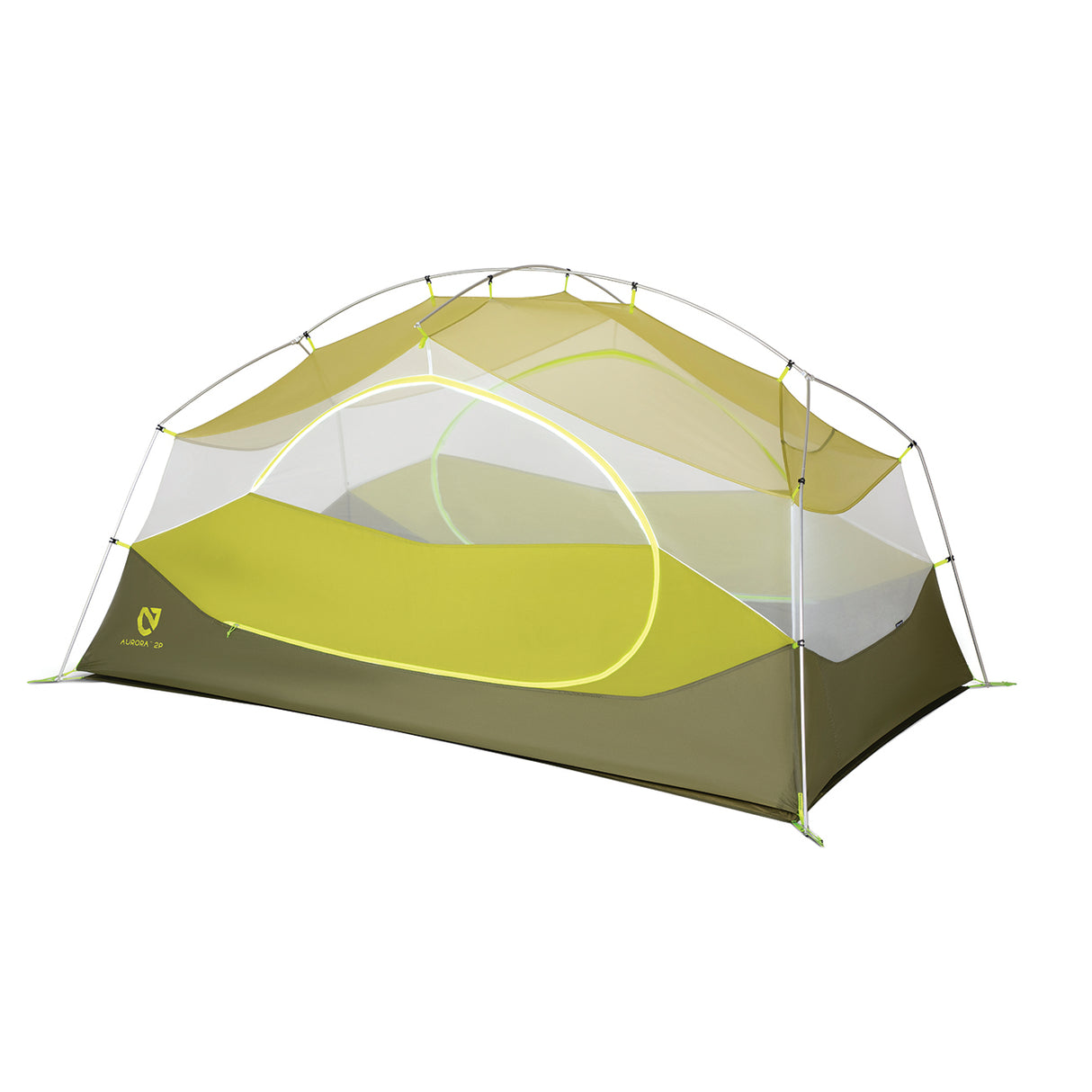 Nemo Tent -  Aurora 2P (green) & footprint