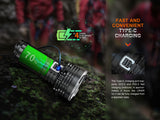 Fenix - Flashlight LR40R V2.0, Black