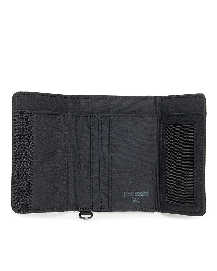 Pacsafe RFIDsafe Trifold Wallet, Jet Black