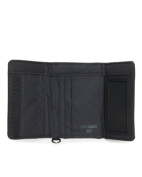 Pacsafe RFIDsafe Trifold Wallet, Jet Black