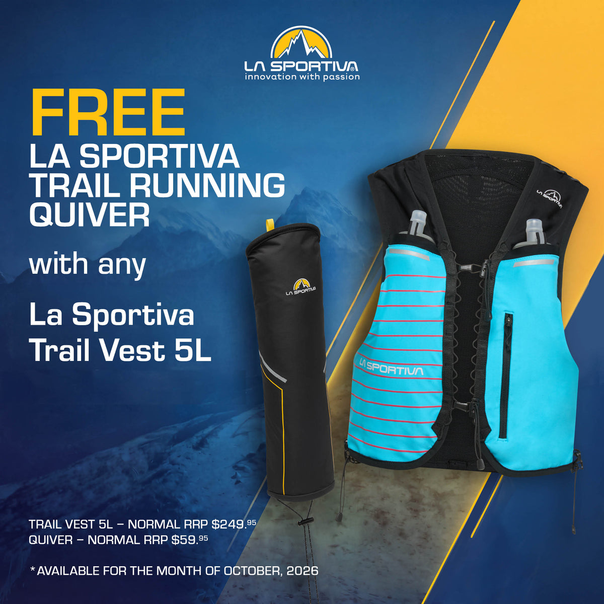 .LS Vest - Trail 5L, M Blue/Hibis, L -Bundle